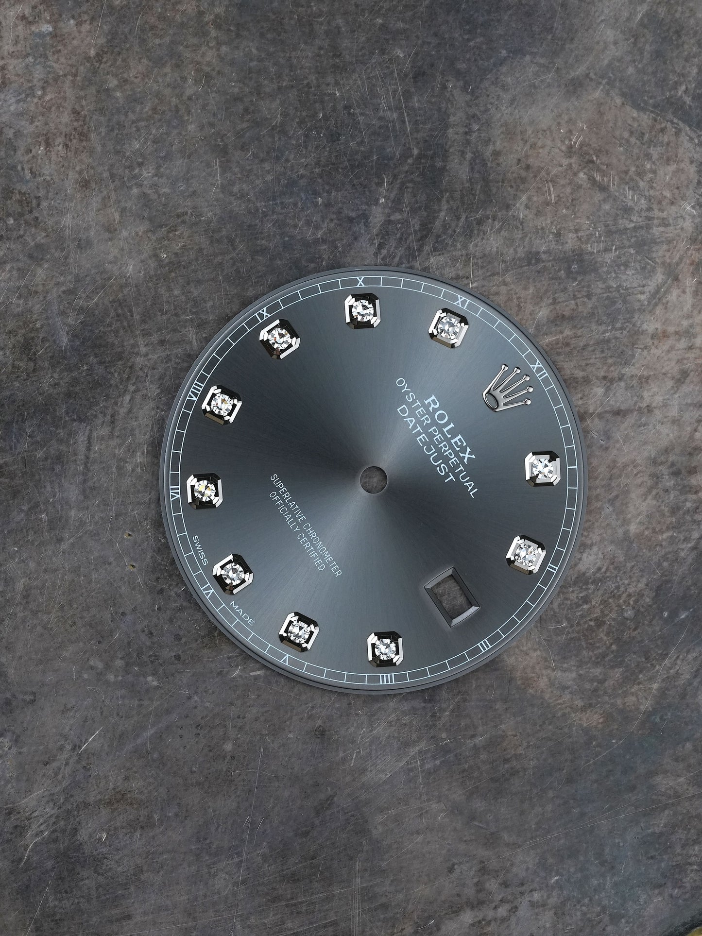 Rolex Diamond Dial Grey for OP Datejust 41mm 126334 | 126300