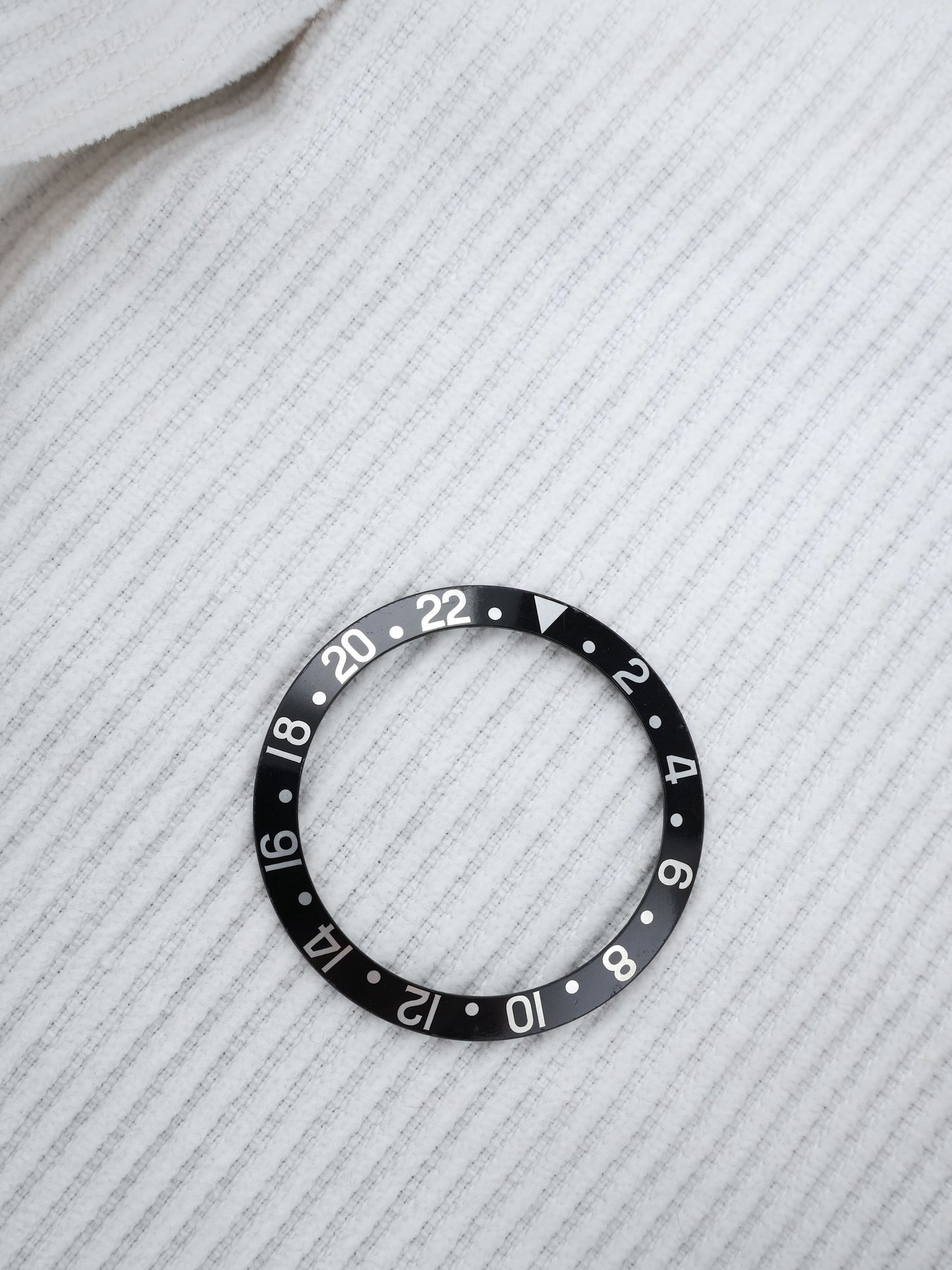 Rolex schwarz Inlay | Insert | Einlage Fat Font Seriph für GMT-Master 1675