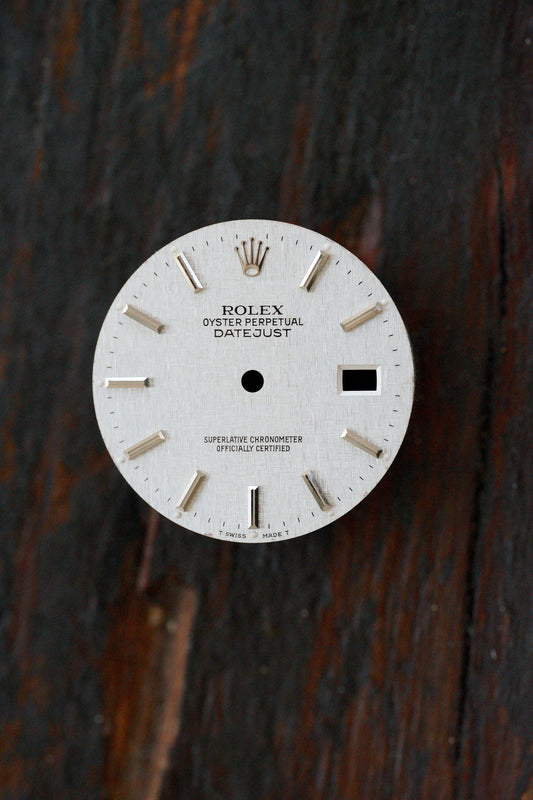 Rolex "Silver Linen Dial" für Oyster Perpetual Datejust 36mm Tritium 16234 | 16014 | 16200