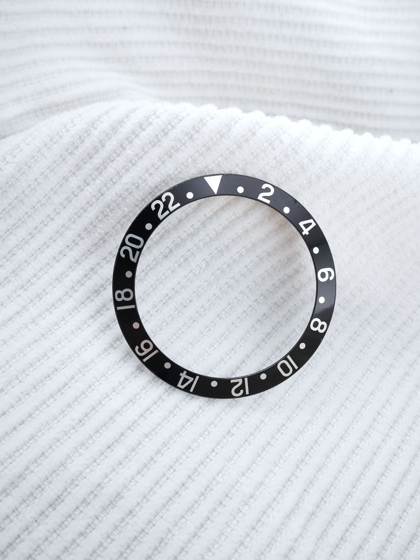 Rolex schwarz Inlay | Insert | Einlage Fat Font Seriph für GMT-Master 1675