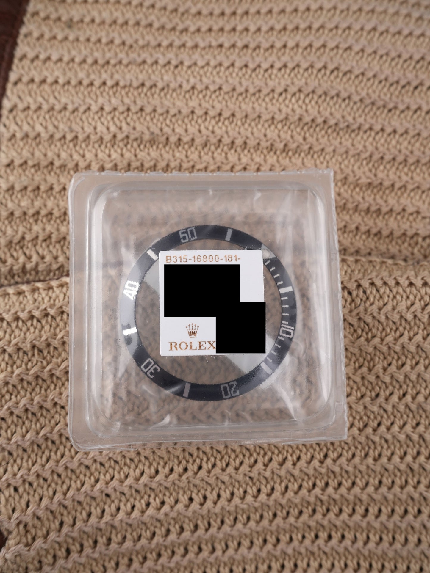 Rolex NOS Inlay / Einlage für Submariner 16800 | 168000 | 16610 Luminova