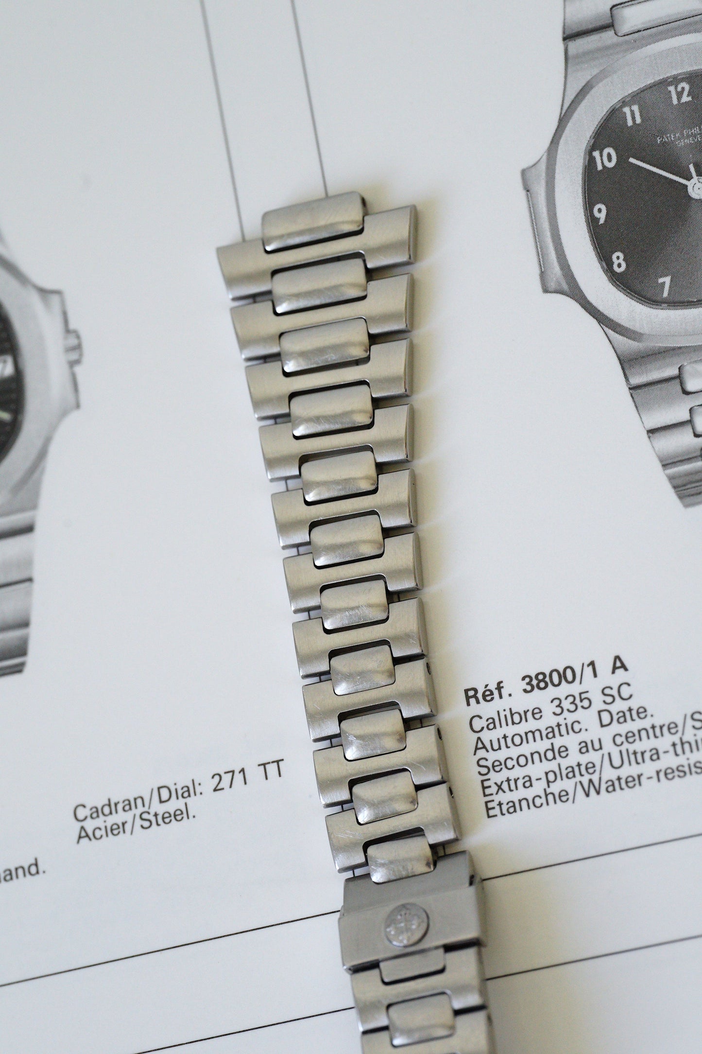 Patek Philippe steel Bracelet for Nauilus 3800 MKI