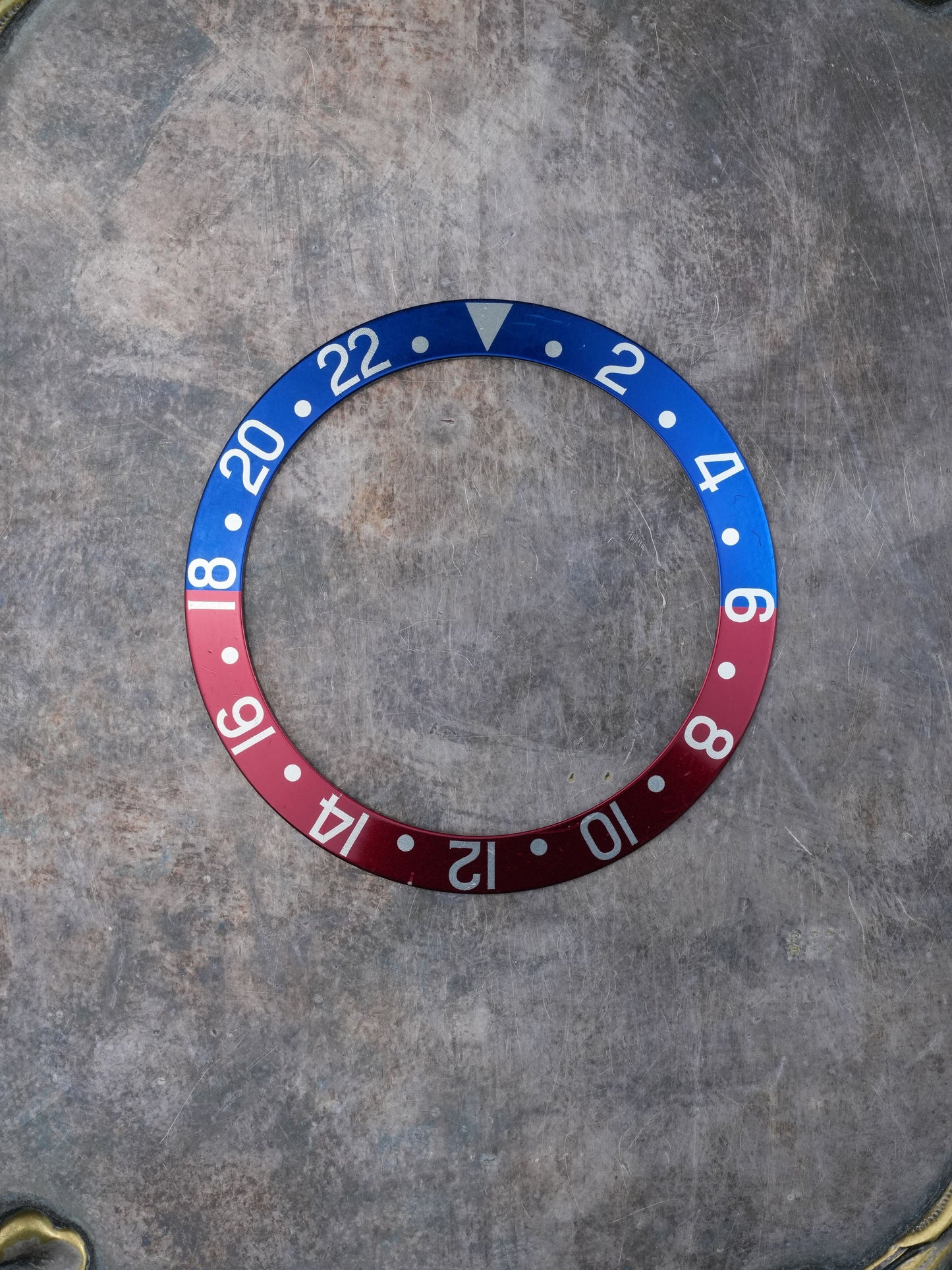 Rolex Inlay | Insert Pepsi Red Back Serif Mid Font Insert for GMT-Master 1675 | 16750