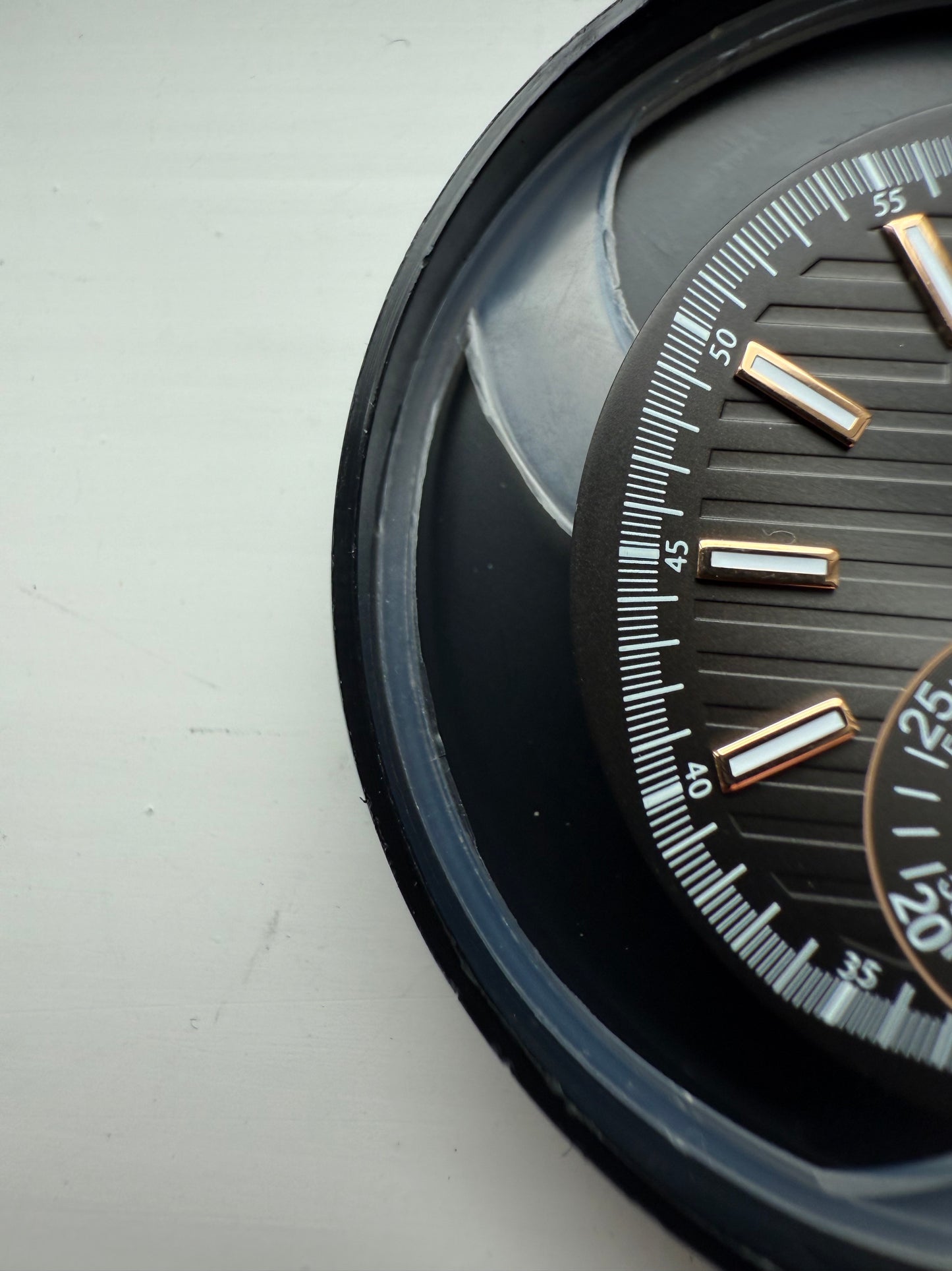 Patek Philippe NOS Zifferblatt Schwarz für Nautilus 5980/1R in Roségold