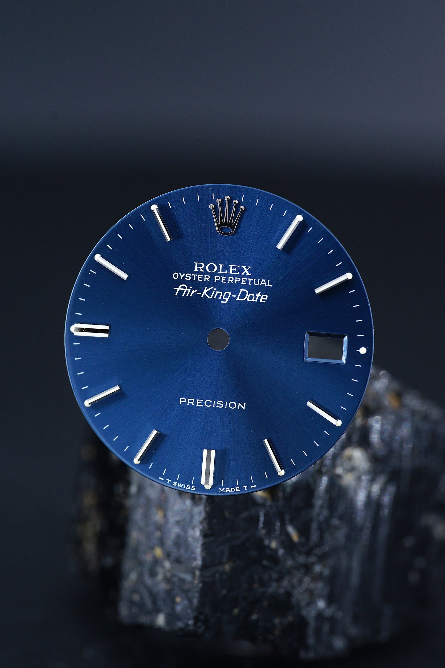 Rolex NOS Zifferblatt Blau für Air-King-Date 5700 Tritium