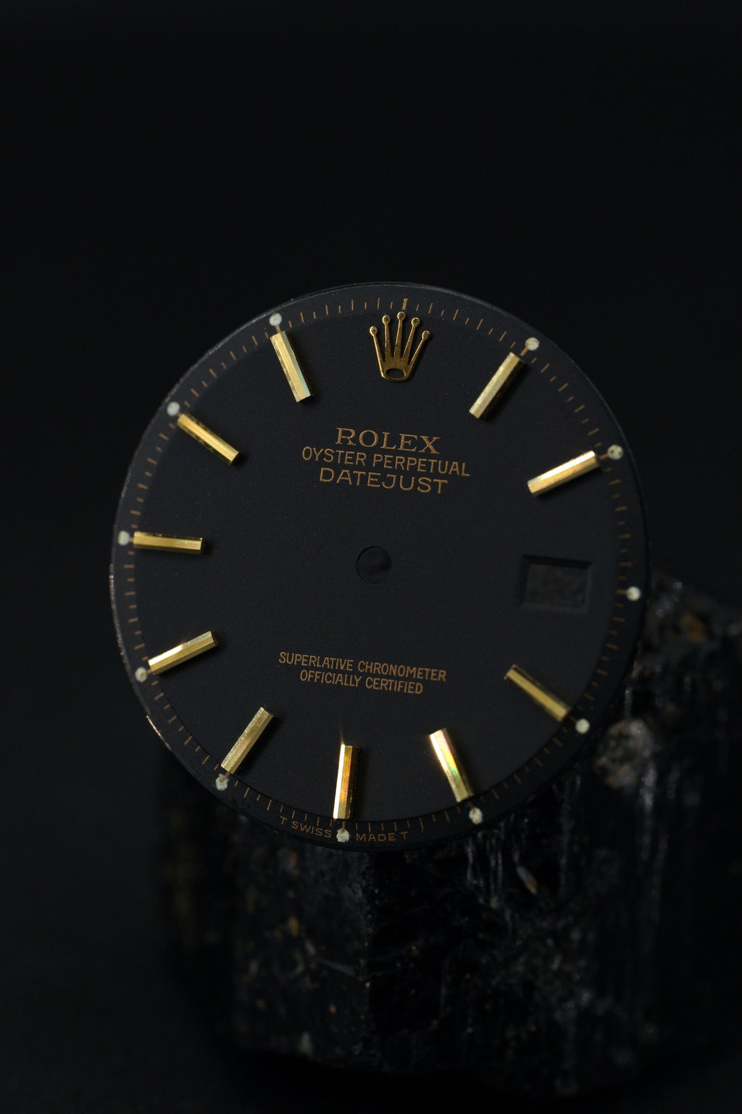 Rolex Zifferblatt ,,Matt Black Dial'' für Datejust 1601/3 | 1601/8