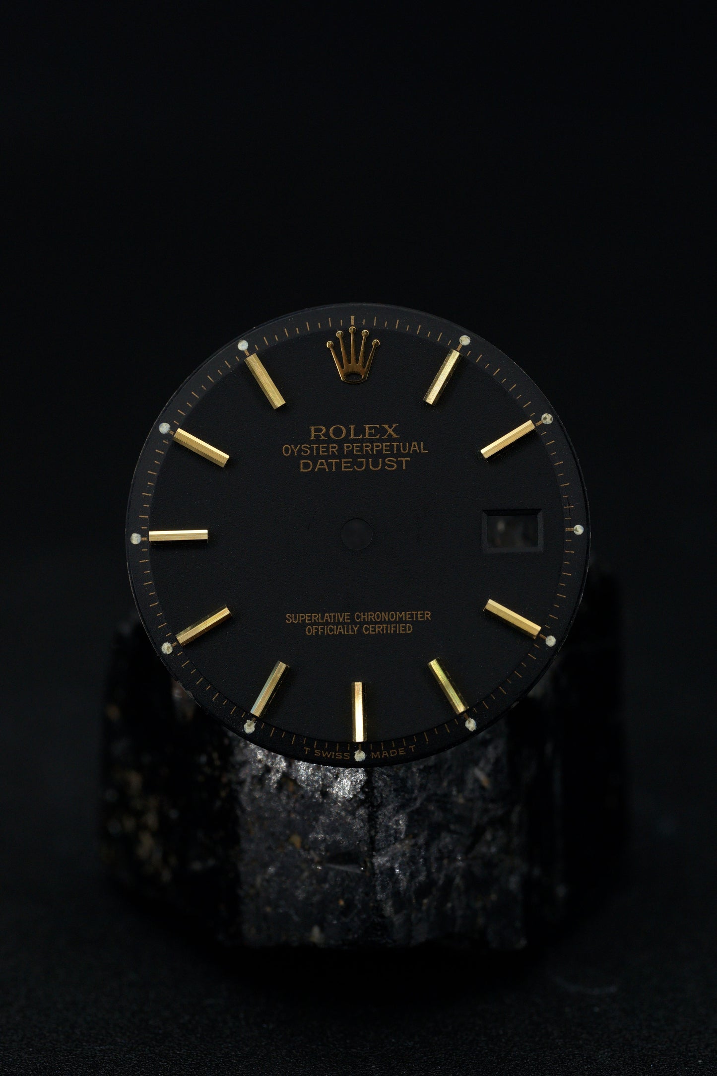 Rolex Zifferblatt ,,Matt Black Dial'' für Datejust 1601/3 | 1601/8