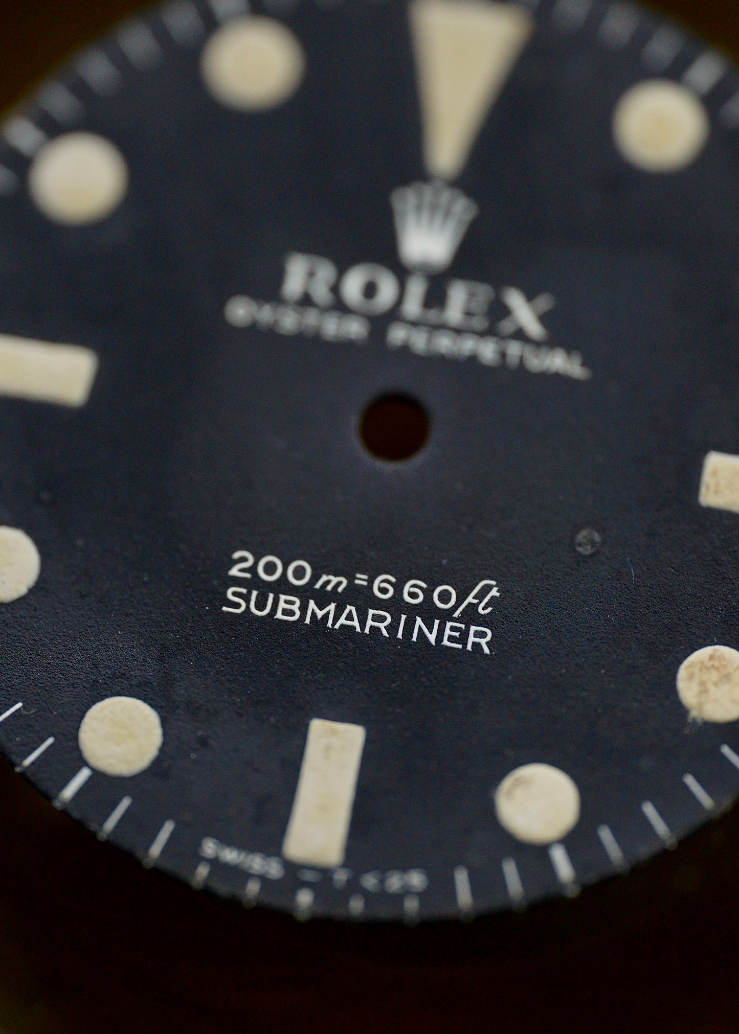 Rolex Zifferblatt matt "meters first" für Submariner 5513 Tritium Version
