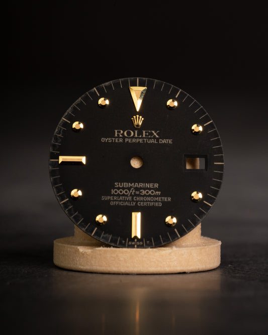 Rolex "Matt Nipple Dial" black dial for Submariner 16808 Tritium