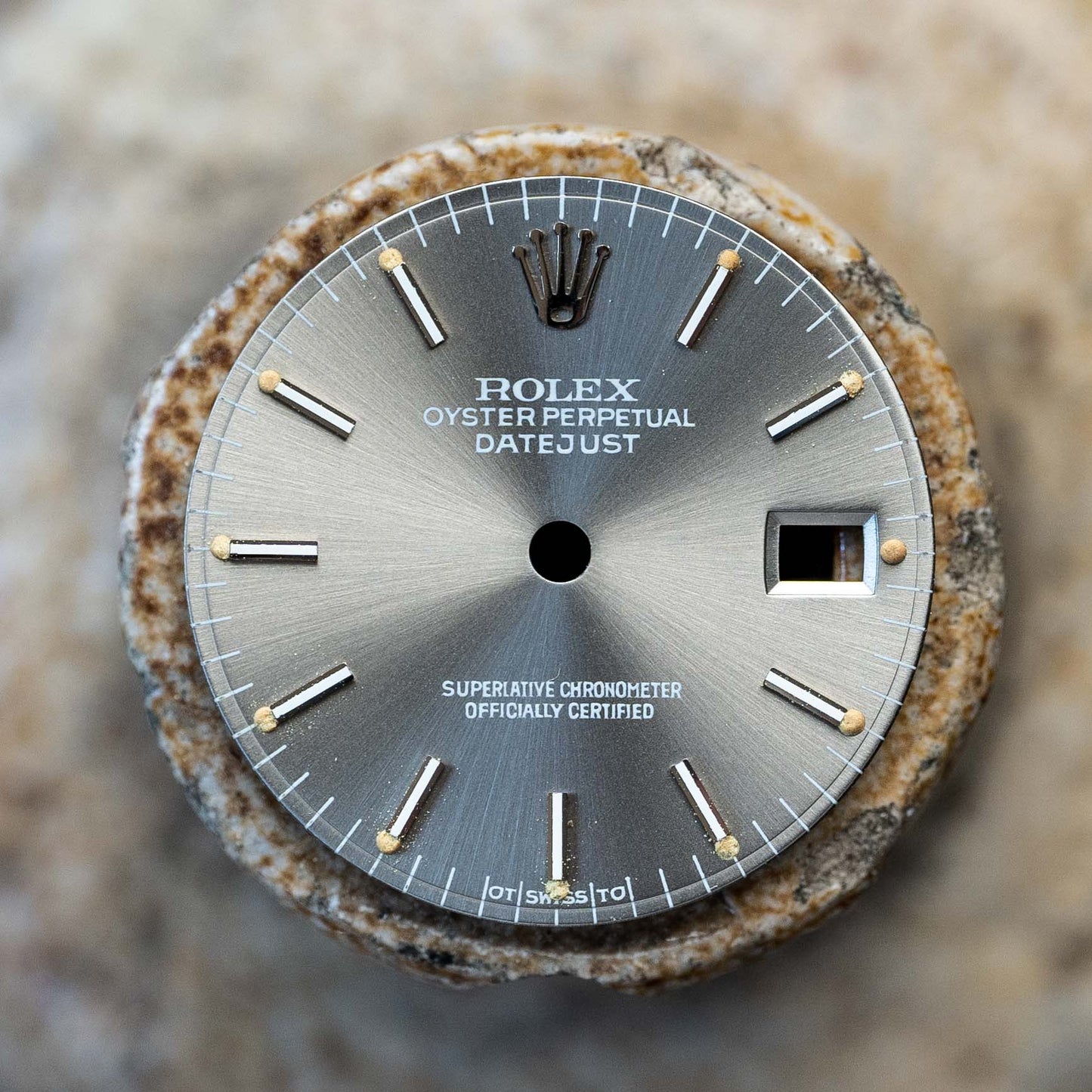 Rolex Lady Datejust 26 mm Zifferblatt grau für 6917 | 69178 | 69173 | 69179 Tritium