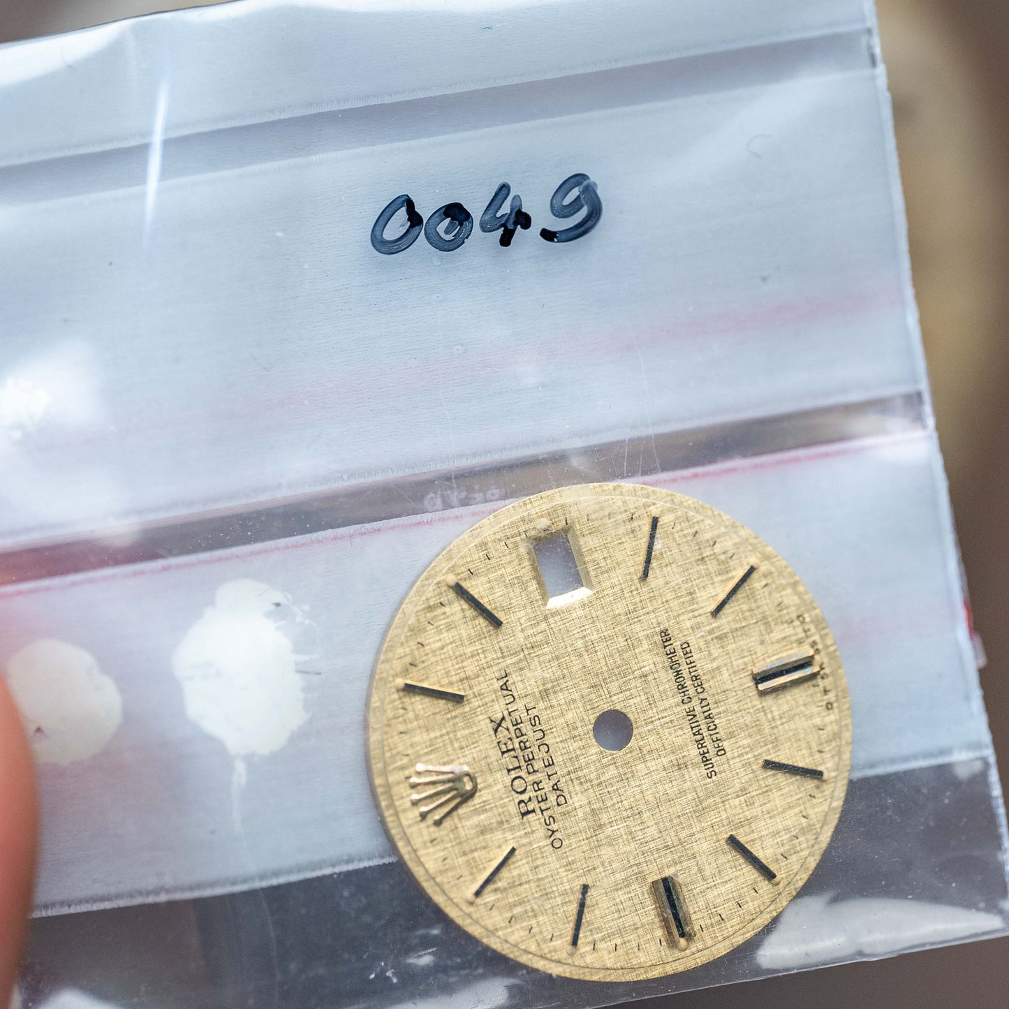 Rolex „Linen“ Lady Datejust 26 mm Zifferblatt gold für 6917 | 69178 | 69173 | 79173 | 79178 Tritium