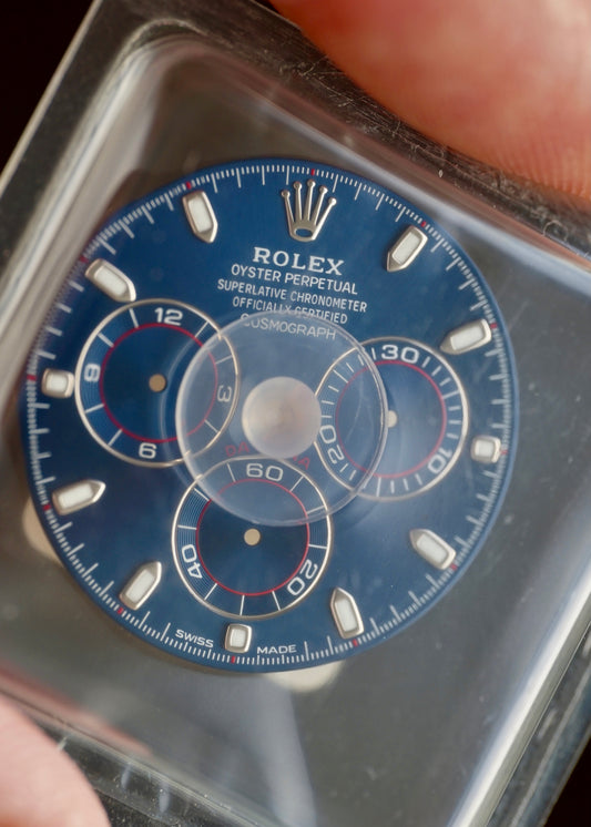 Rolex dial for Daytona 116519 / 116509 / 116520 Blue Daytona Racing Dial NOS