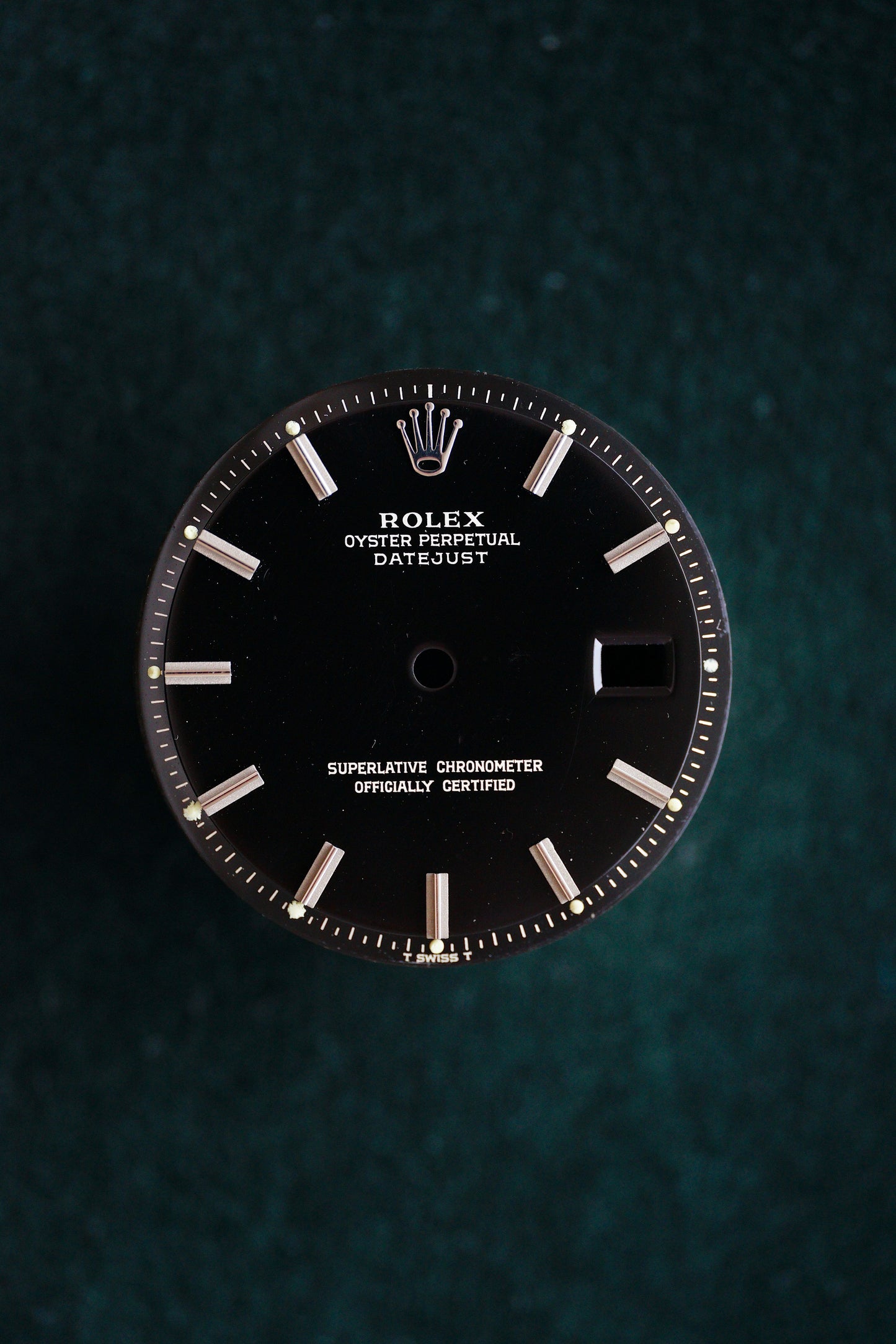 Rolex gloss Gilt Zifferblatt schwarz für OP Datejust 36 mm 1600 / 1601 / 1603