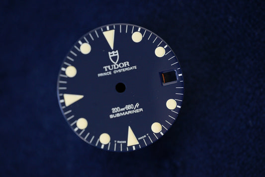 Tudor Zifferblatt Blau glänzend für Submariner 79090 Tritium