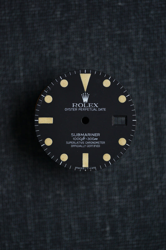 Rolex Zifferblatt matt für Submariner 16800 mit Tritium Leuchtmittel