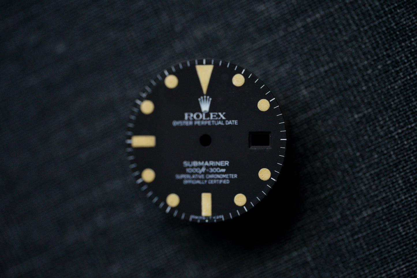 Rolex Zifferblatt matt für Submariner 16800 mit Tritium Leuchtmittel