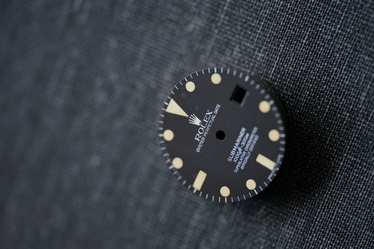 Rolex matte dial for Submariner 16800 with tritium lime