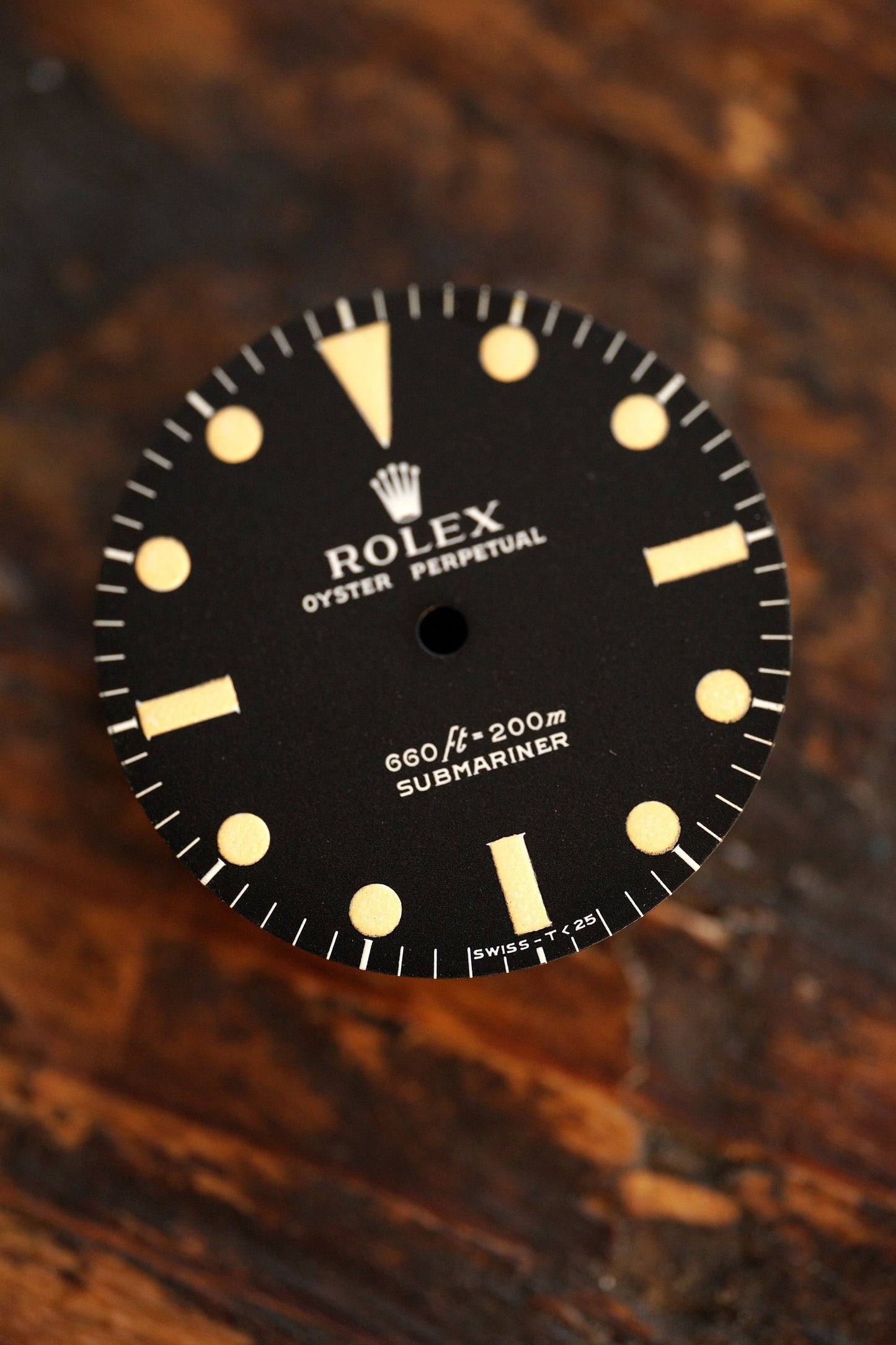 Rolex Zifferblatt matt Serif /  Seriph Version für Submariner 5513 Tritium