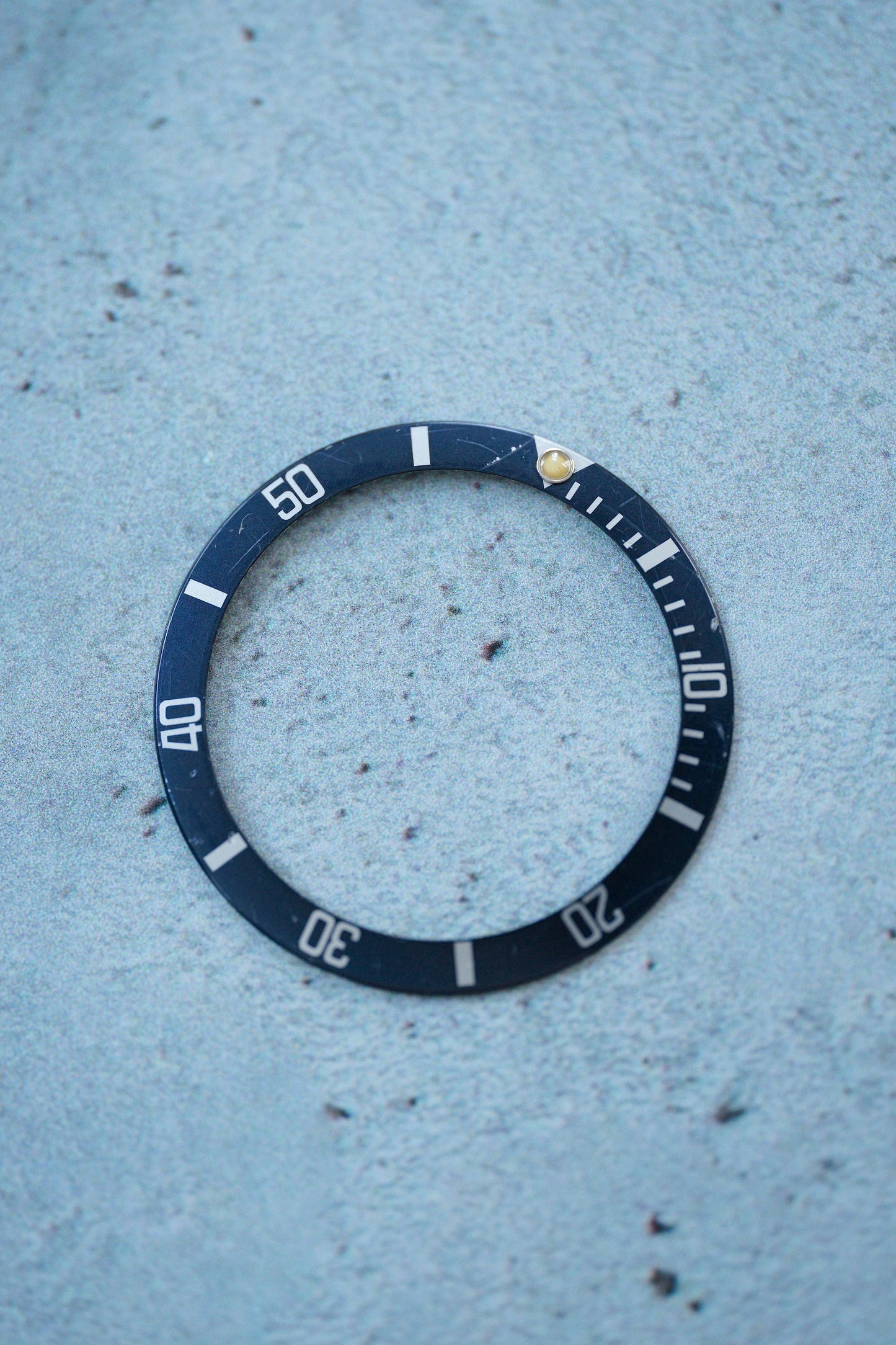 Rolex Inlay / Insert / Einlage "faded blue" für Submariner 16610 / 16800 mit Tritium Perle