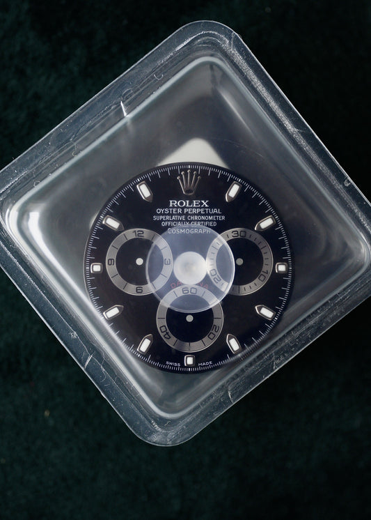 Rolex NOS Zifferblatt & Zeiger  für Daytona 116520 / 116509 / 116519 Chromalight