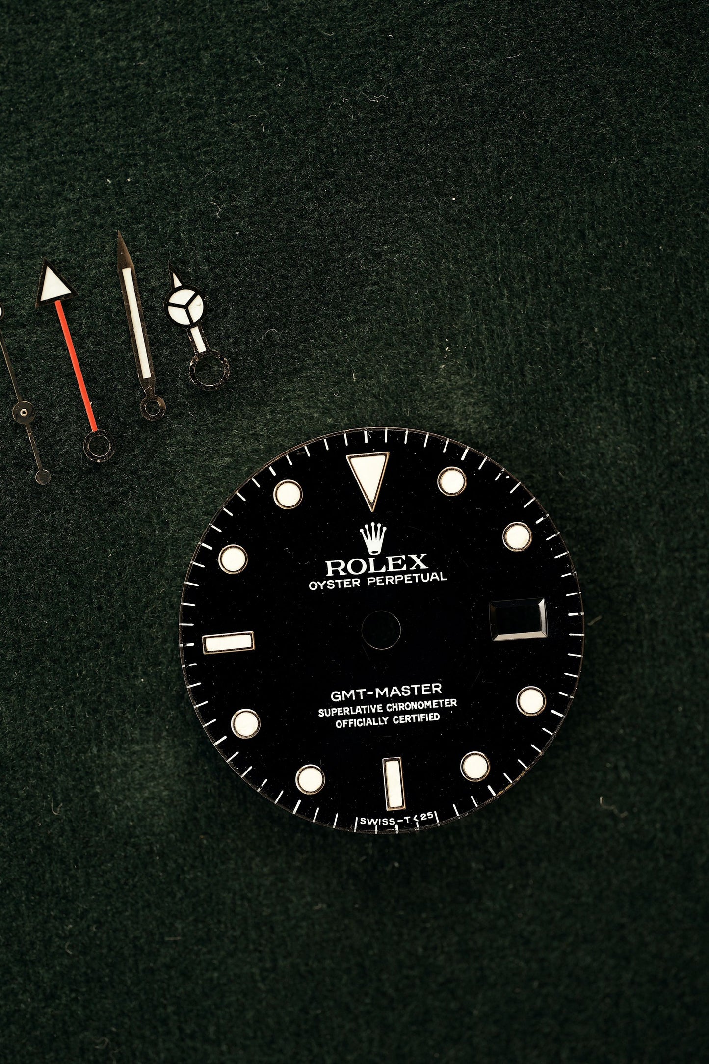 Rolex dial & hands for GMT-Master 16750 & 16700 Tritium Patina