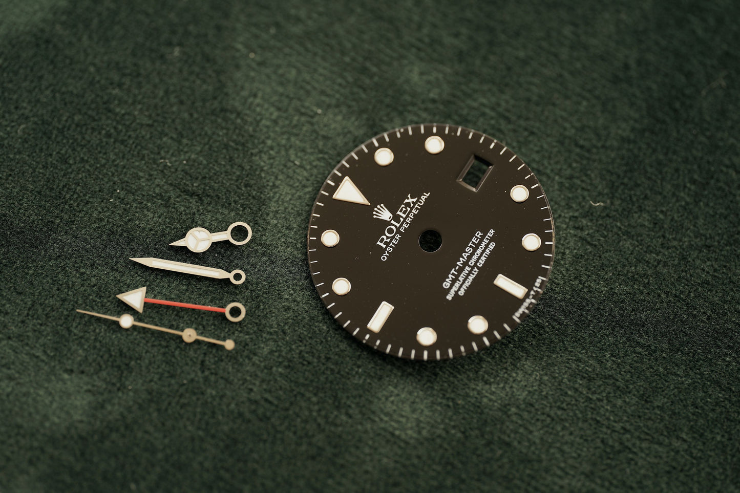 Rolex dial & hands for GMT-Master 16750 & 16700 Tritium Patina