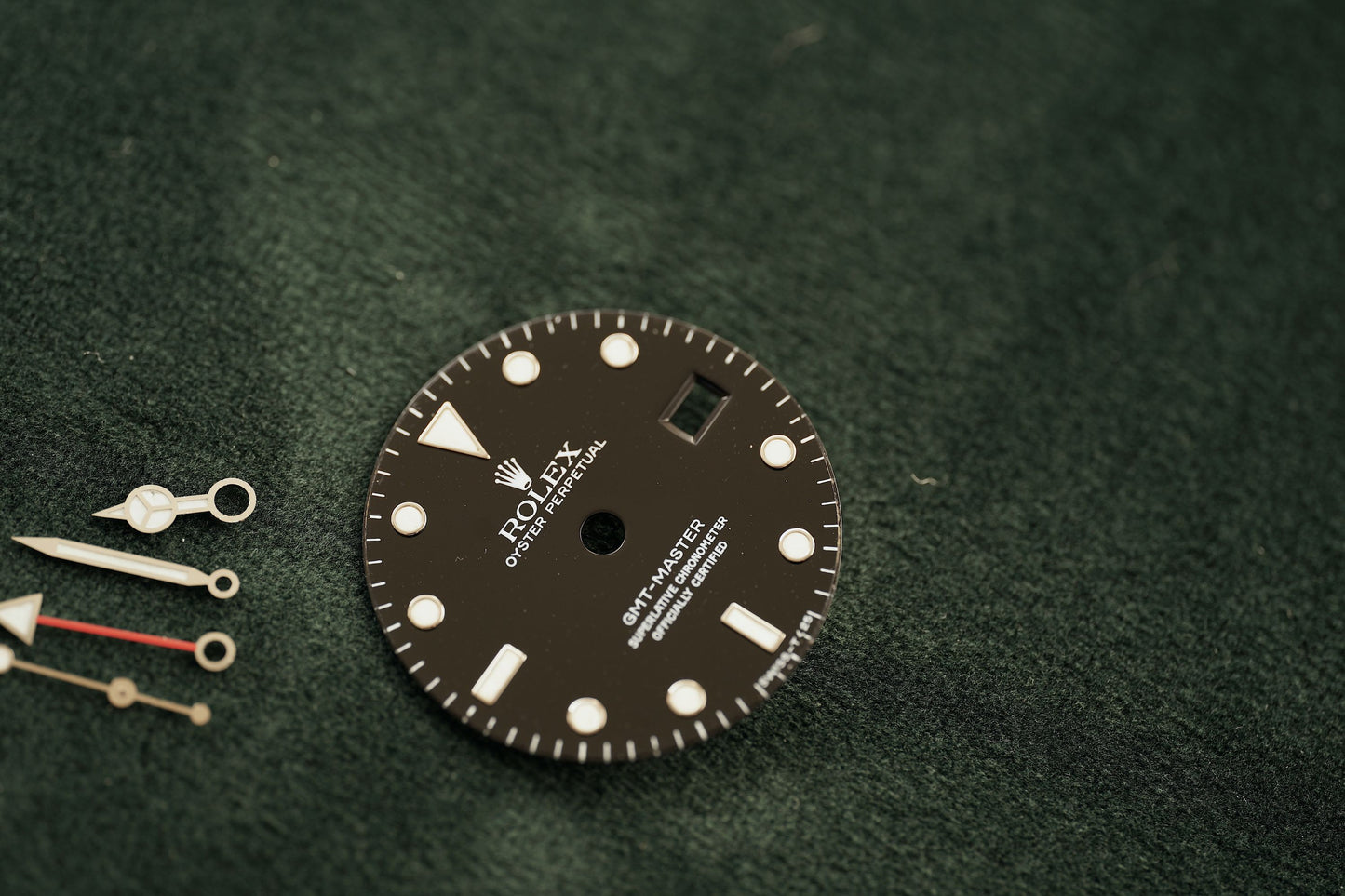 Rolex dial & hands for GMT-Master 16750 & 16700 Tritium Patina