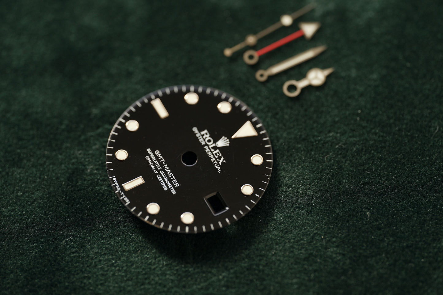 Rolex dial & hands for GMT-Master 16750 & 16700 Tritium Patina