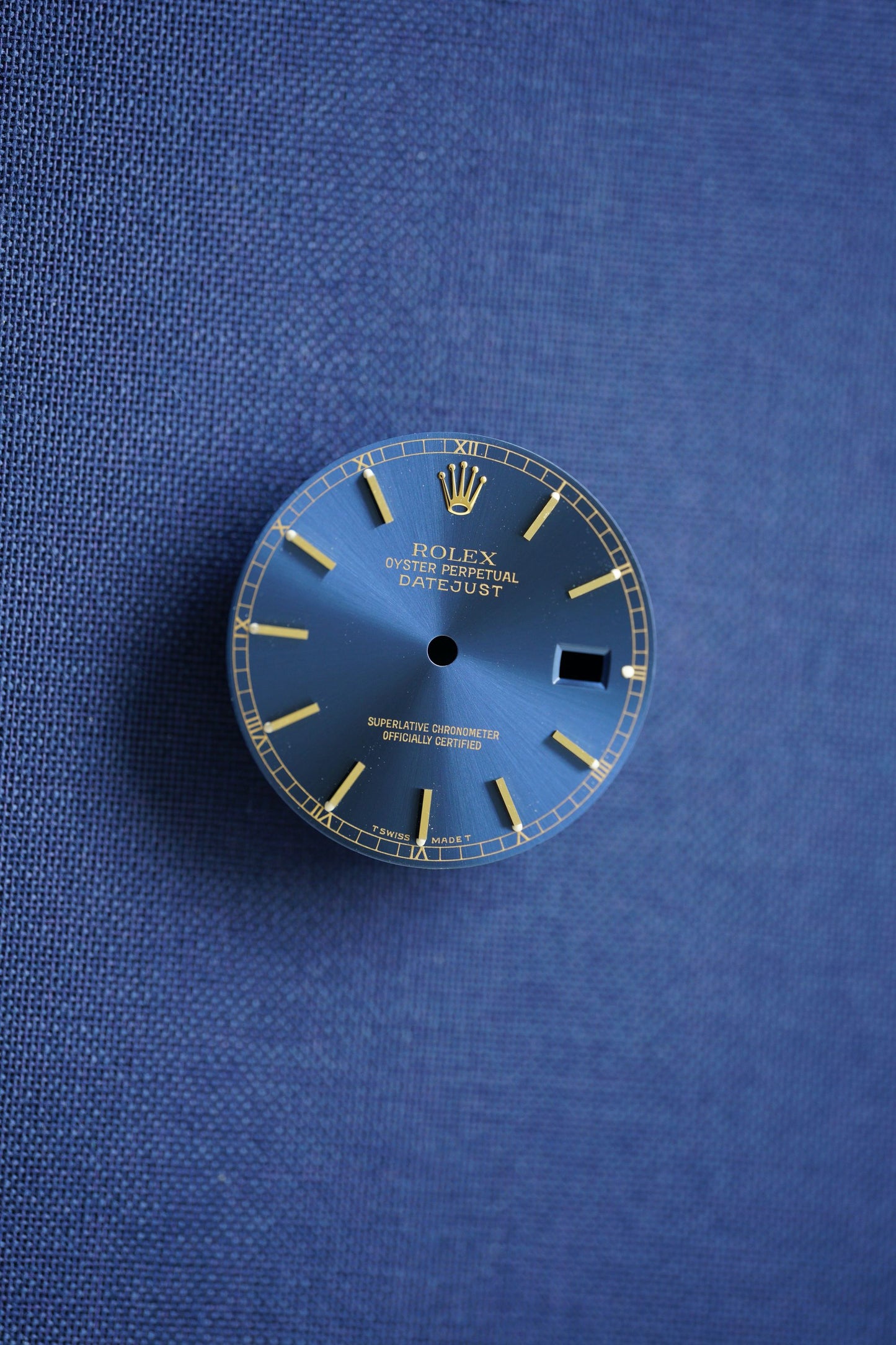 NOS Rolex blaues Zifferblatt für OP Datejust 36 mm Tritium für 16233 / 16238 und andere