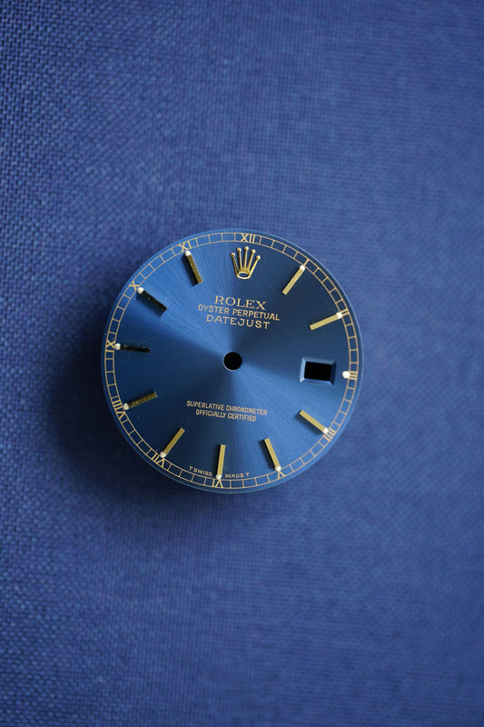 NOS Rolex blaues Zifferblatt für OP Datejust 36 mm Tritium für 16233 / 16238 und andere