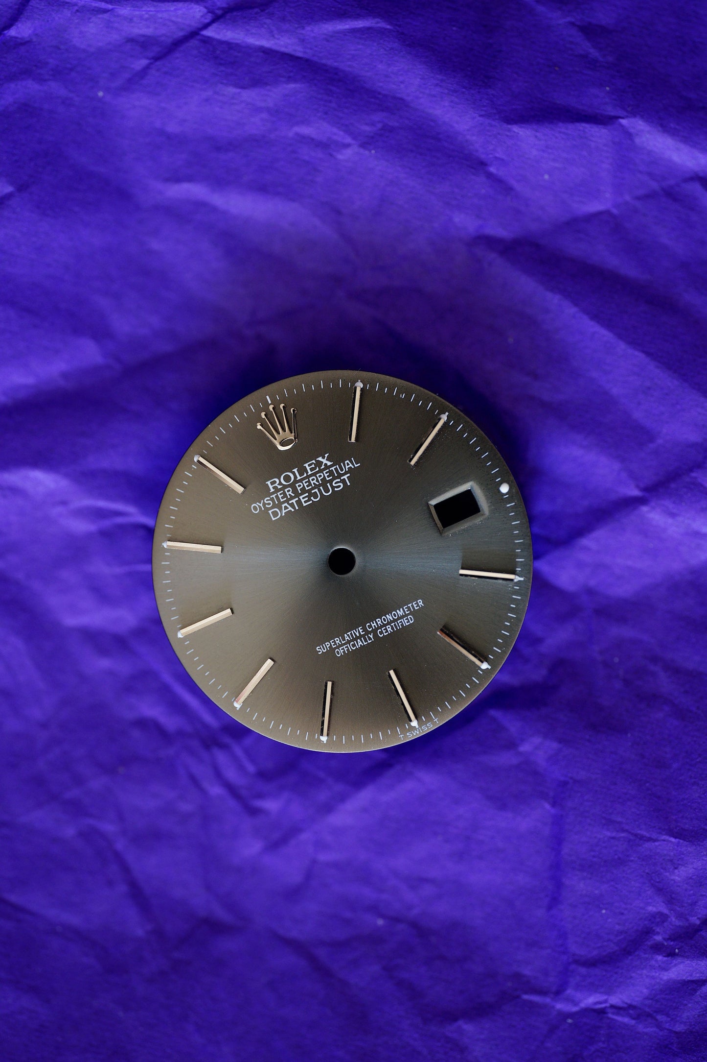 Rolex Zifferblatt grau für Oyster Perpetual Datejust 36mm Tritium 16234 16014 16200