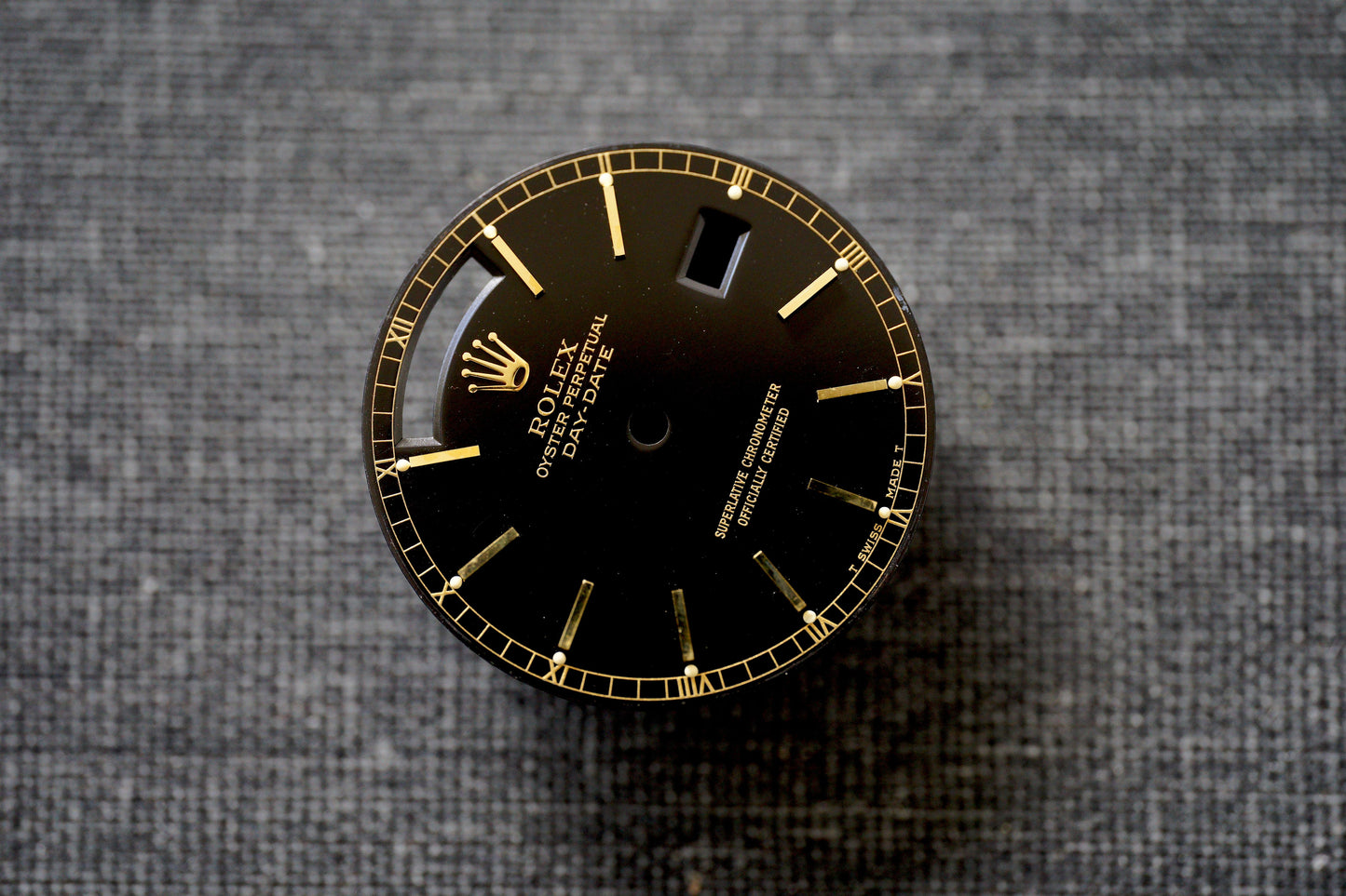 Rolex Zifferblatt schwarz für Day-Date 36 mm 18238 / 18038 / 118238 und andere Tritium