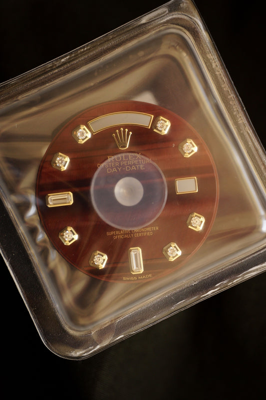 Rolex NOS Stein Zifferblatt mit Diamanten "Bull´s Eye" für Day-Date 18238 | 118238 | 128238 im Blister