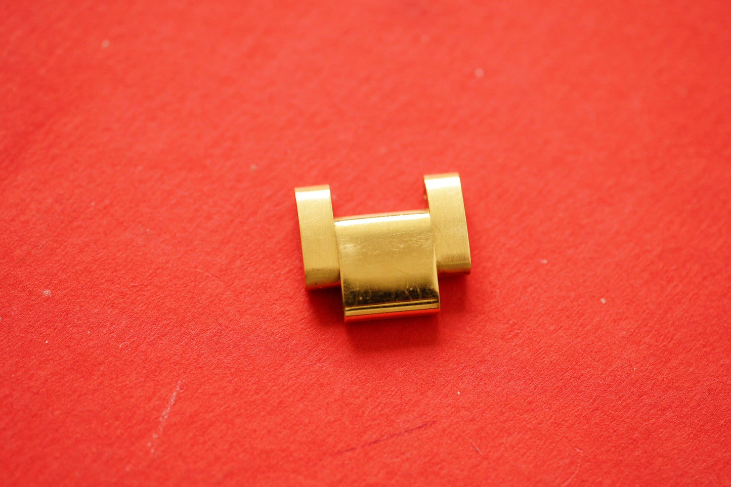 Rolex Oyster Glied 18kt gold 15,5 mm breit gestiftet (mit Hülse) matte Seiten