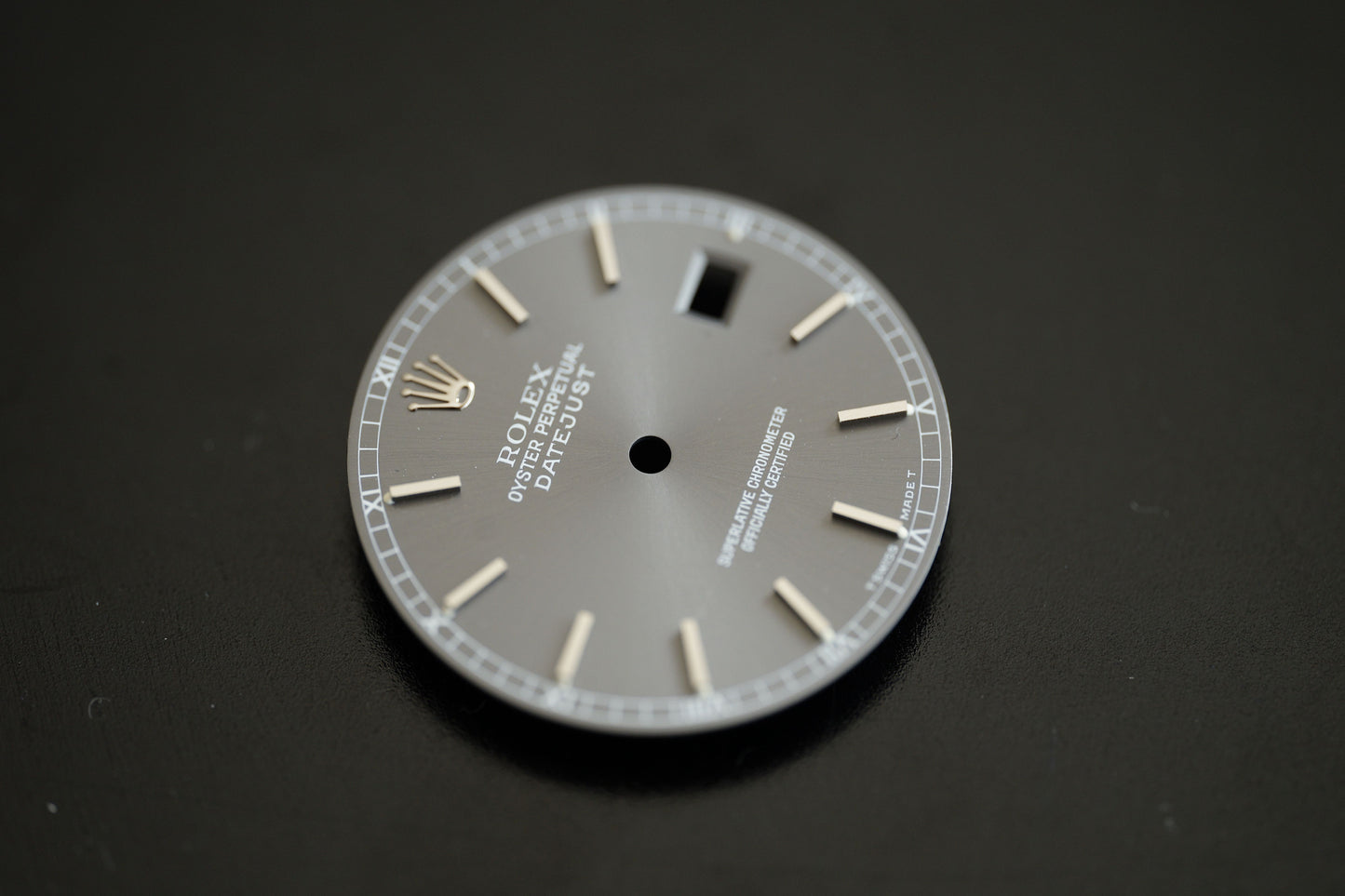 Rolex Zifferblatt grau für Oyster Perpetual Datejust 36mm Tritium 16234 | 16014 | 16200