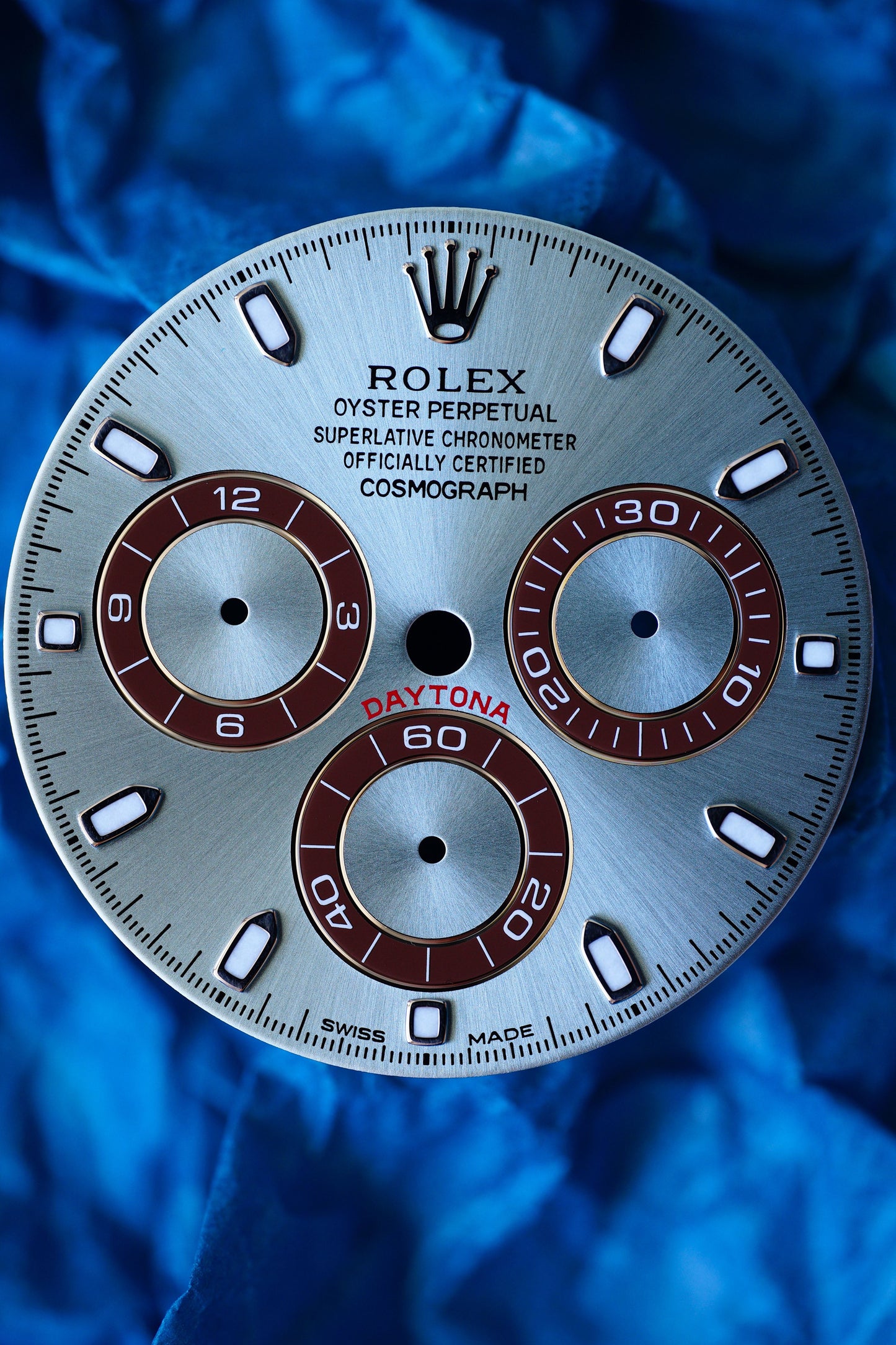 Rolex Zifferblatt "ice blue" für Platin Daytona 116506 | 116520 | 116509 und andere