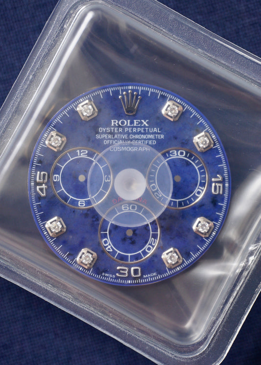 Rolex NOS Sodalite Diamond Dial blue for Cosmograph Daytona 116509 | 116519 in Blister