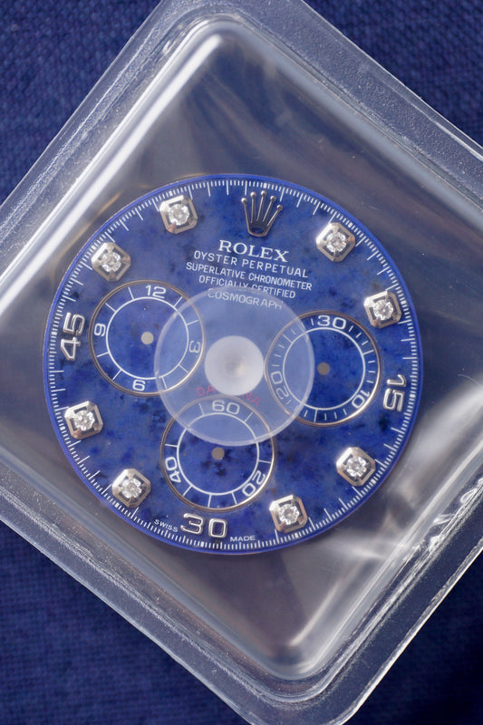 Rolex NOS Sodalite Diamond Dial blue for Cosmograph Daytona 116509 | 116519 in Blister