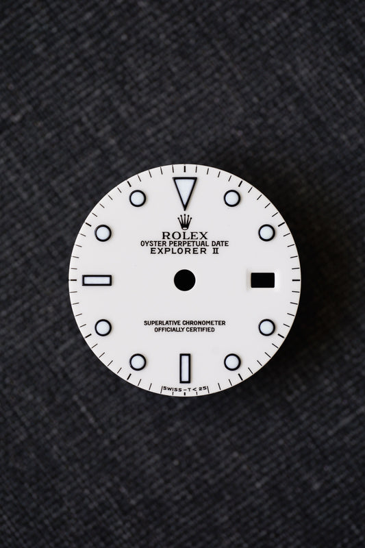 Rolex dial for Explorer II 16570 | 16550 polar white Tritium