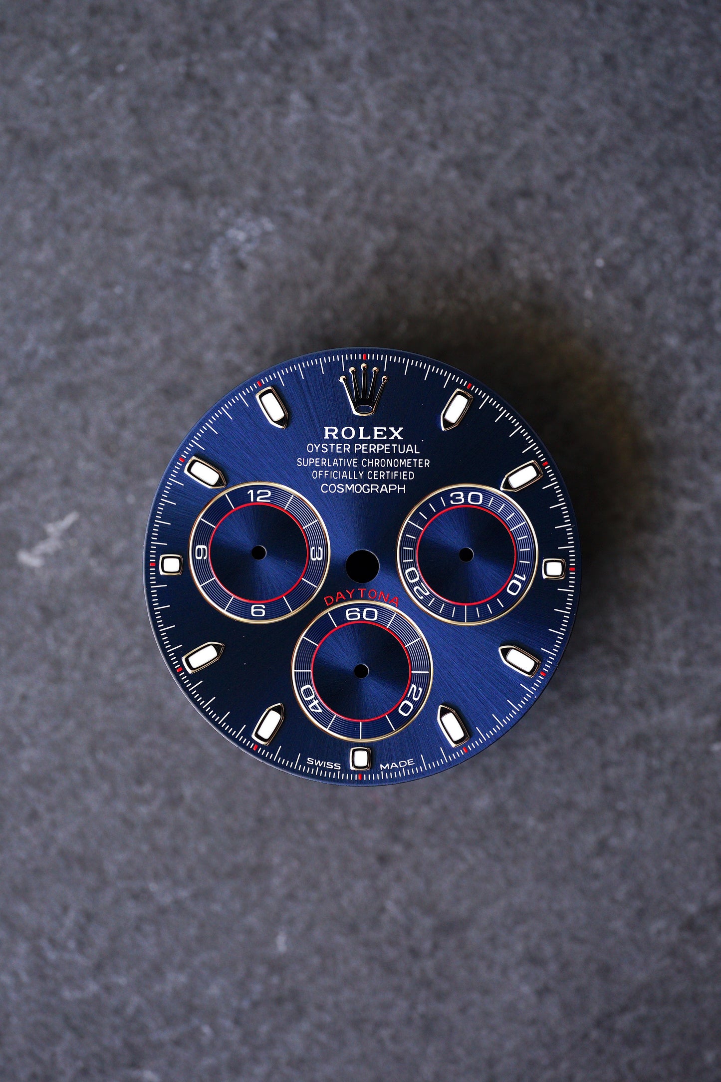 Rolex Zifferblatt für Daytona 116519 / 116509 / 116520 Blue Daytona Racing Dial samt Zeigern