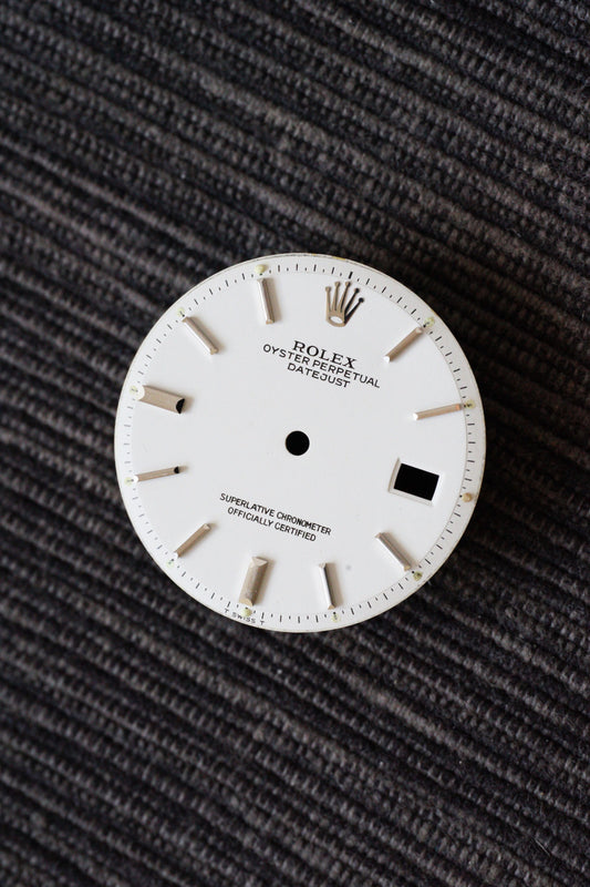 Rolex white dial for OP Datejust 36 mm 1600 / 1601 / 1603 relume