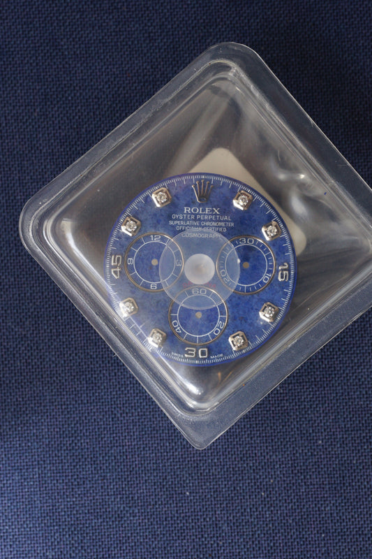 Rolex NOS Sodalite Diamond Dial blue for Cosmograph Daytona 116509 | 116519 in Blister