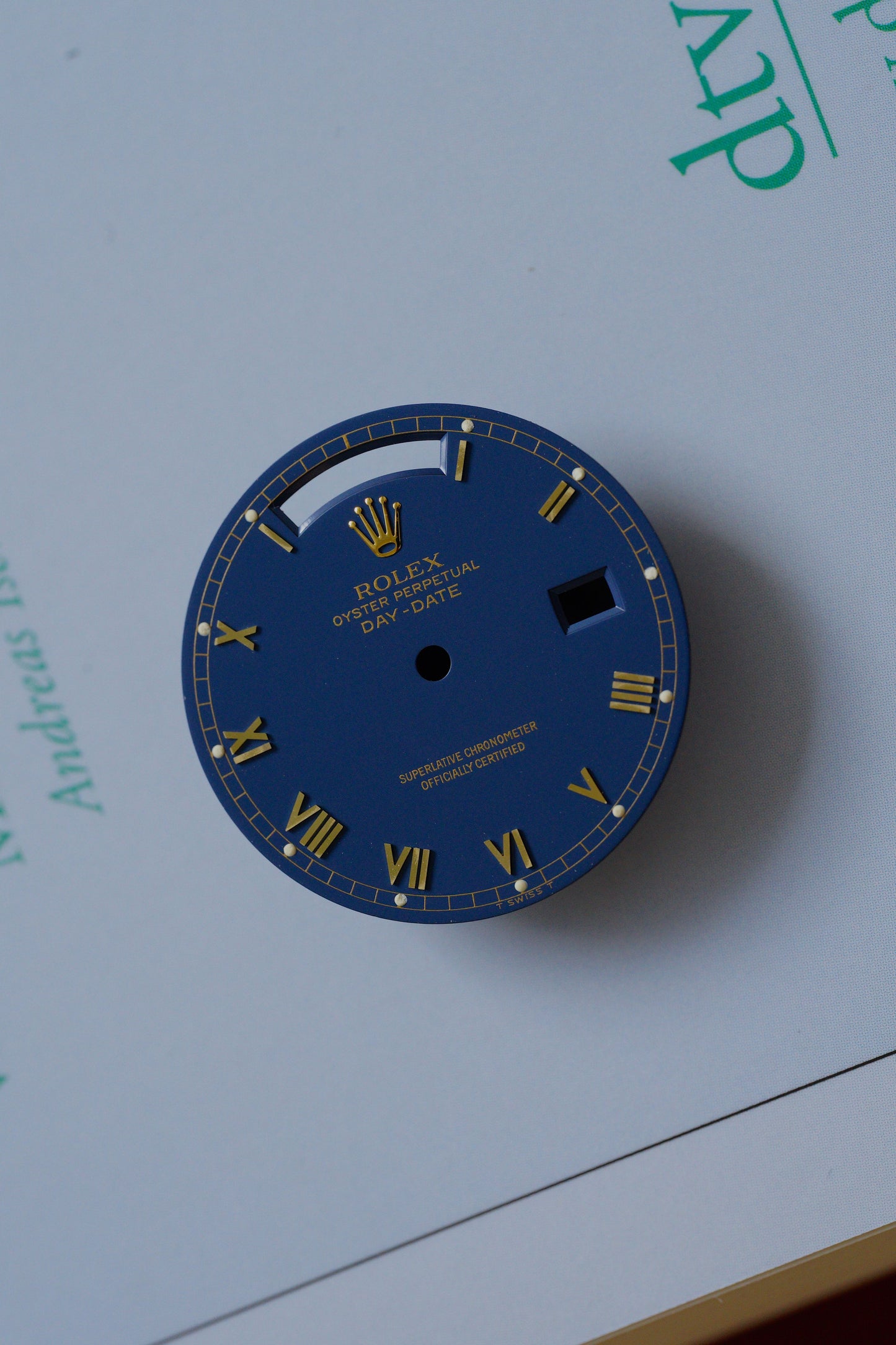 Rolex Zifferblatt (blue roman) für Day-Date 36 mm 18238 | 18038 und andere Tritium