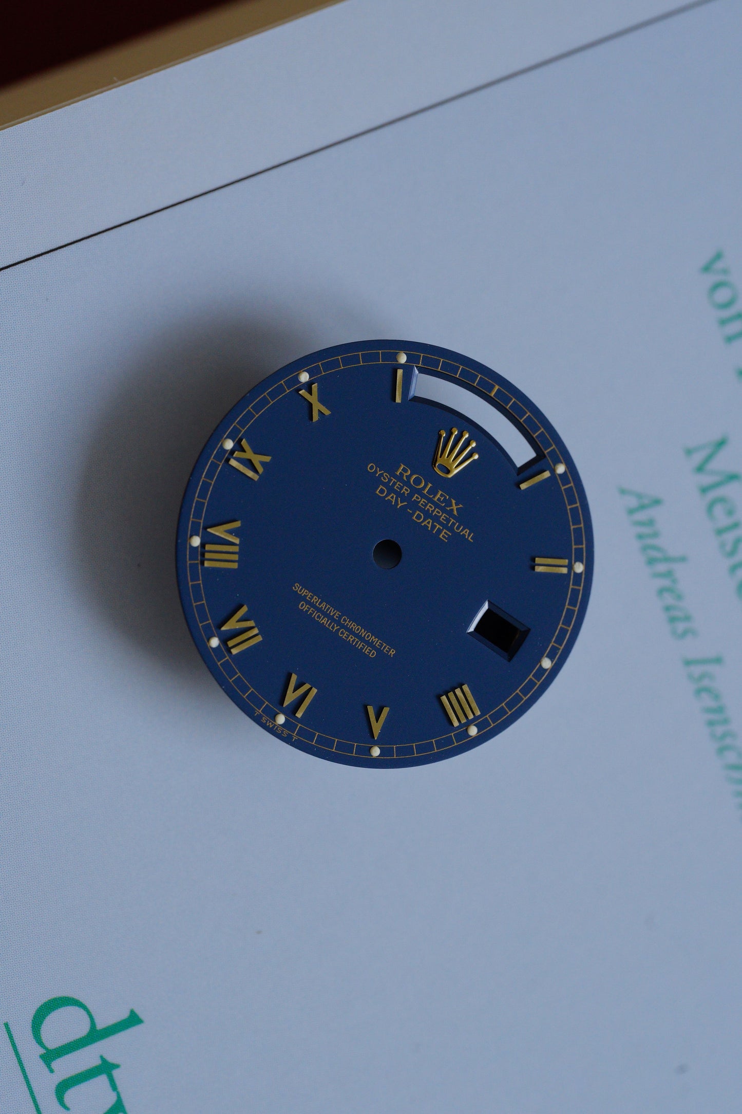 Rolex Zifferblatt (blue roman) für Day-Date 36 mm 18238 | 18038 und andere Tritium