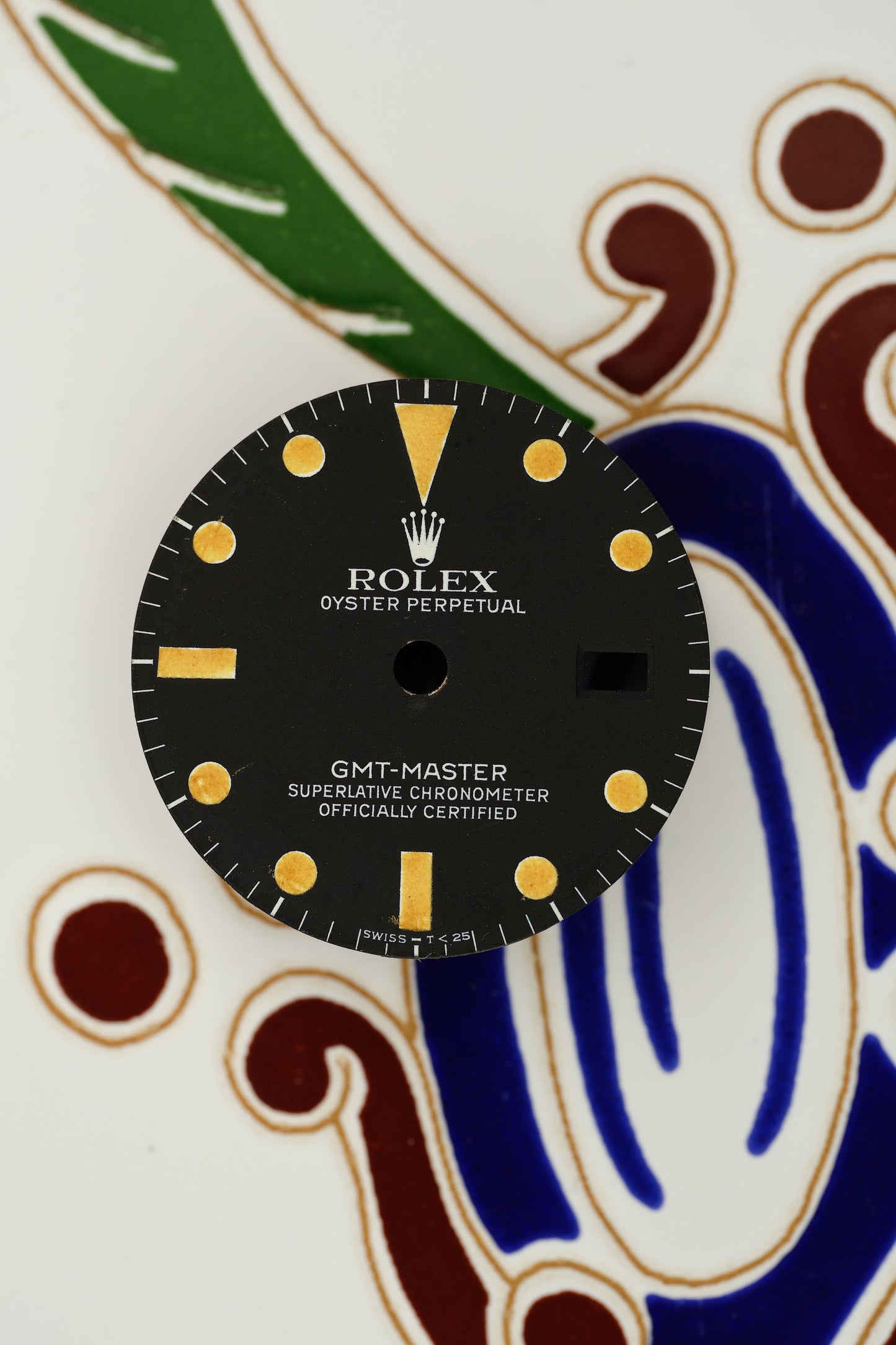 Rolex Zifferblatt matt für GMT-Master 16750 Tritium Pumpkin Patina