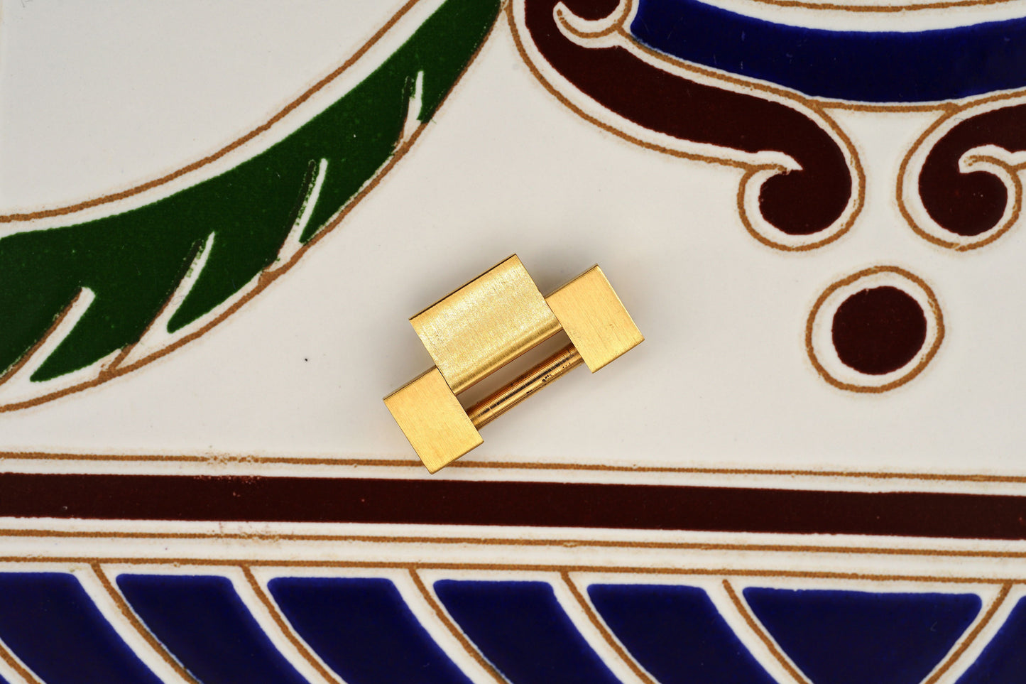 Rolex SEL Oyster Glied 18kt Gold 15,5 mm breit mit Schraube mit polierten Seiten