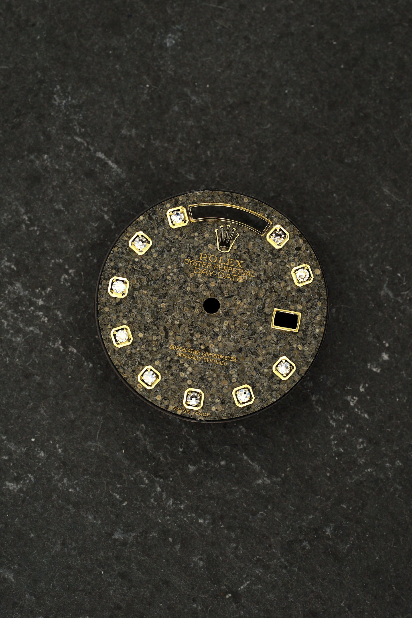 Rolex Fossil Zifferblatt mit Diamantbesatz für Day-Date 36 mm 18038 | 18238 | 18338 | 118238