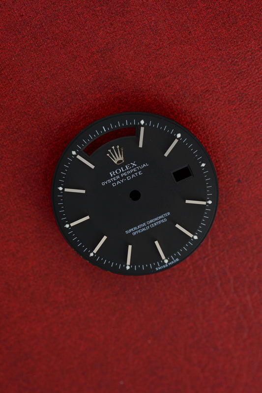 Rolex Matte Black Dial for Day-Date 1803 Luminova Service Dial