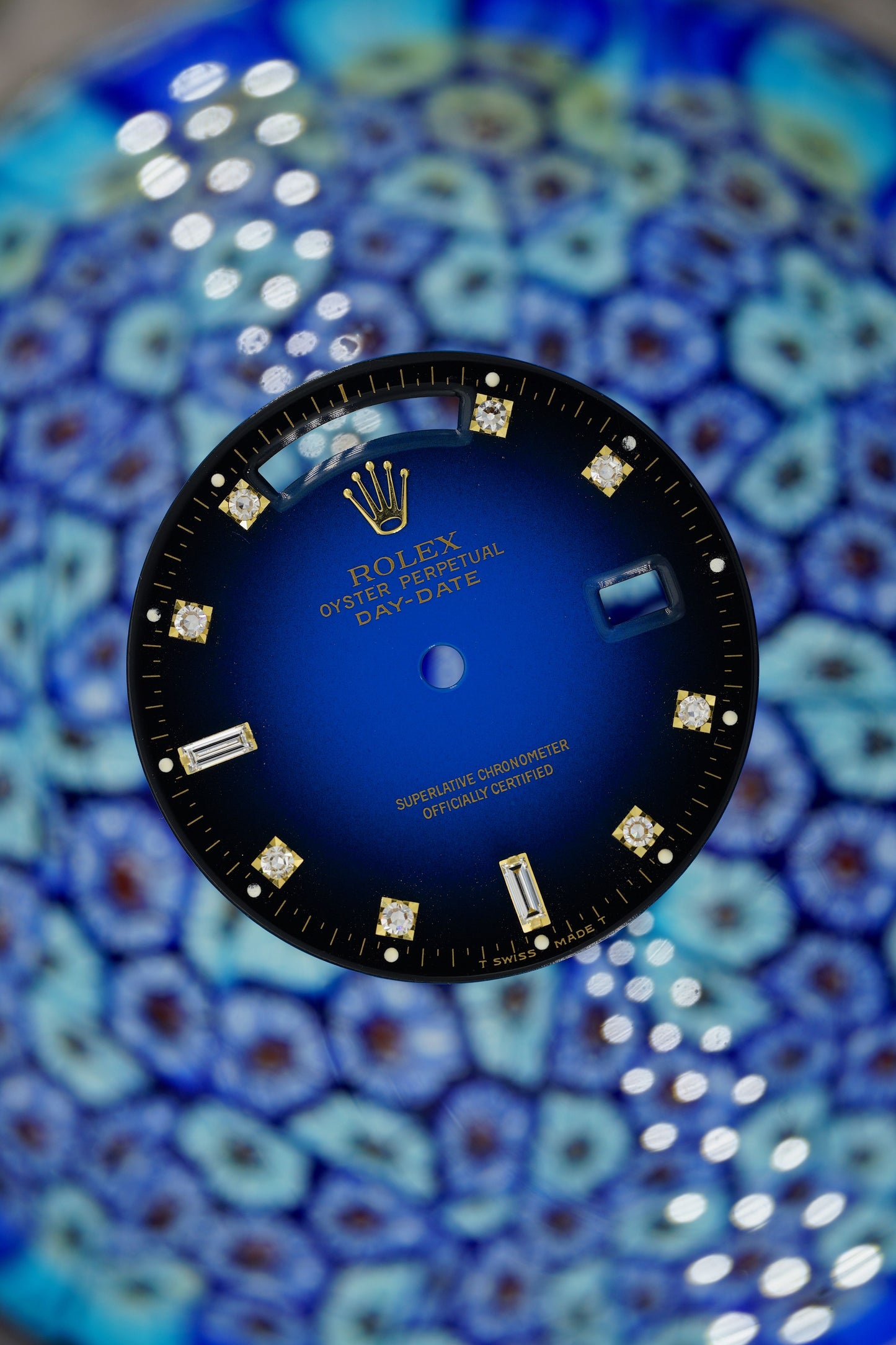 Rolex NOS "Blaue Vignette" Stella-Like Diamant Zifferblatt blau für OP Day-Date 36 mm 18038 | 18238 | 18018 | 18348 Tritium