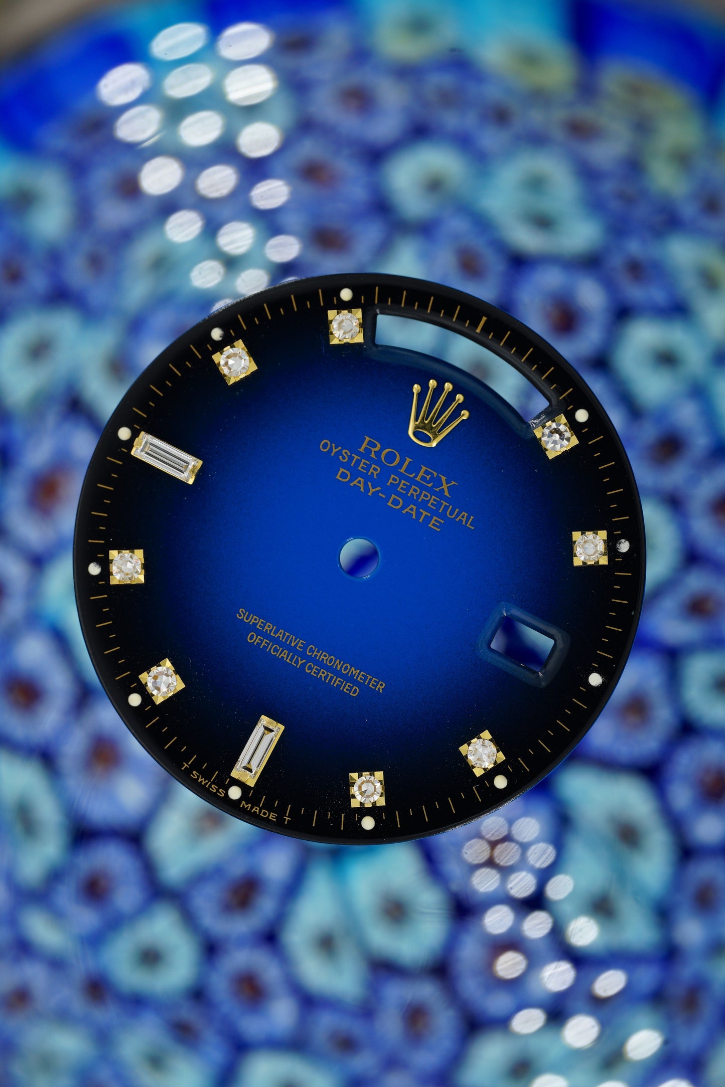 Rolex NOS "Blaue Vignette" Stella-Like Diamant Zifferblatt blau für OP Day-Date 36 mm 18038 | 18238 | 18018 | 18348 Tritium
